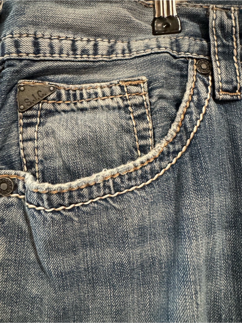 Silver Jeans Co Men’s Blue Jeans Zac Flap W40/L32 Used - Picture 3 of 11